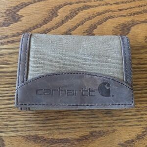 Carhartt Brown and Tan Canvas Wallet